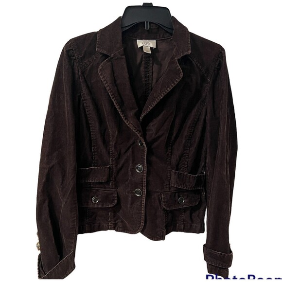 Ann Taylor LOFT Jacket Women 6 Corduroy Button Y2K preppy Gilmore Girls inspired - Picture 1 of 7